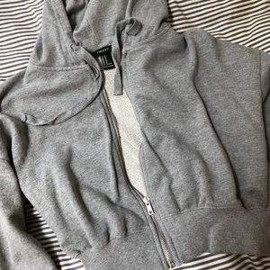 Cropped Zip up Hoodie.